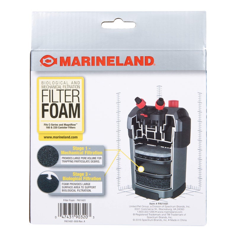 Marineland Filter Foam 2 Count, Supports Biological And Mechanical aquarium Filtration, Rite-Size S - Image 2